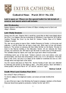 Cathedral News  March 2014 • No. 626
