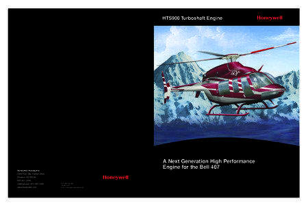 Bell 407 / Turbocharger / Horsepower / Specific fuel consumption / Helicopter / Aviation / Technology / Aircraft / Honeywell HTS900 / Aircraft engines / Honeywell Aerospace