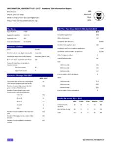 WASHINGTON, UNIVERSITY OFStandard 509 Information Report ABA BoxApproved