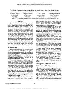 2008 IEEE Symposium on Visual Languages and Human-Centric Computing (VL/HCC)  End-User Programming in the Wild: A Field Study of CoScripter Scripts