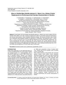 International Journal of Poultry Science 9 (7): [removed], 2010 ISSN[removed] © Asian Network for Scientific Information, 2010