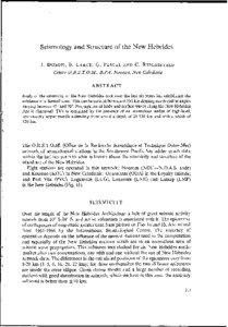 Seismology and Structure of the New Hebrides J . DUBOIS, B. LARUE,G. PASCALA N D C . REICHENFELD