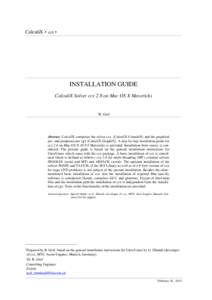 CalculiX • ccx •  INSTALLATION GUIDE CalculiX Solver ccx 2.8 on Mac OS X Mavericks  1