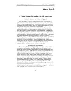 Journal of Technology Education  Vol. 7 No. 2, Spring 1996 Guest Article