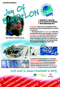 www.biathlon-kontiolahti.eu  f O y o
