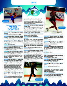 TRIVIA  Tara Lipinski DESTINATION SOCHI