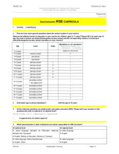 ROSE 25  TREN/E3[removed]Inventory and compiling of an European Good Practice Guide on Road Safety Education targeted at Young People Please don’t fill in