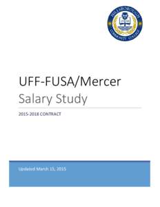 UFF-FUSA/Mercer Salary StudyCONTRACT Updated March 15, 2015