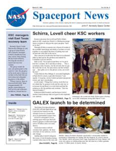 March 21, 2003  Vol. 42, No. 6 Spaceport News America’s gateway to the universe. Leading the world in preparing and launching missions to Earth and beyond.
