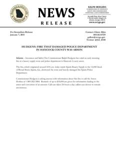 NEWS R E L E A S E For Immediate Release January 7, 2015