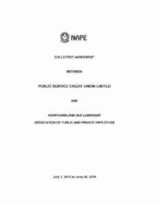 & NAPE ~ COLLECTIVE AGREEMENT  BETWEEN