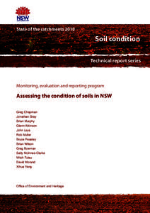 State of the catchments 2010: Assessing the condition of soils in NSW - Technical report series