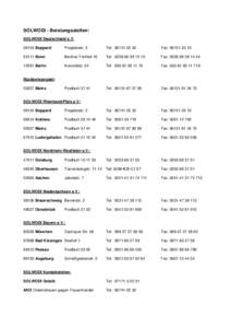 SOLWODI - Beratungsstellen: SOLWODI Deutschland e.V[removed]Boppard Propsteistr. 2