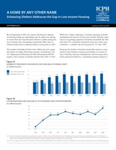 A HOME BY ANY OTHER NAME Enhancing Shelters Addresses the Gap in Low-income Housing september 2012 