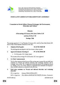 Euro-Latin American Parliamentary Assembly Assemblée Parlementaire Euro-Latino Américaine Asamblea Parlamentaria Euro-Latinoamericana Assembleia Parlamentar Euro-Latino-Americana  EURO-LATIN AMERICAN PARLIAMENTARY ASSE