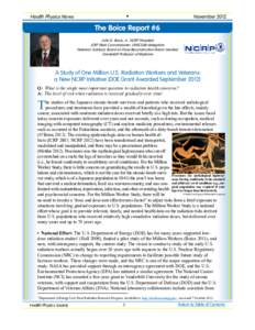 •  Health Physics News November 2012