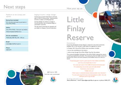 Little Finlay Reserve - brochure with concept design.indd
