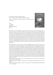 Metaphysicians / Epistemologists / Knights Bachelor / Ordinary language philosophy / P. F. Strawson / Pranab K. Sen / John McDowell / Philosophy / Analytic philosophers / Analytic philosophy