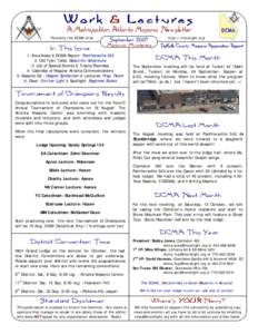 A Metropolitan Atlanta Masonic Newsletter Formerly the DCMA Crier In This Issue  September, 2007