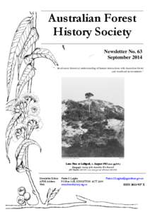 Australian Forest History Society Newsletter No. 63 September 2014 