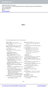 Cambridge University Press[removed]2 - Contesting the Postwar City: Working-Class and Growth Politics in 1940s Milwaukee Eric Fure-Slocum Index More information