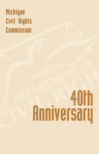 Michigan Civil Rights Commission 40th Anniversary