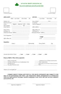 AFP MUTUAL BENEFIT ASSOCIATION, INC. REAL ESTATE MORTGAGE LOAN APPLICATION FORM Col. Bonny Srrano cor. E. Delos Santos Ave., Quezon City Tel Nos, to 58 LocID Picture of Borrower