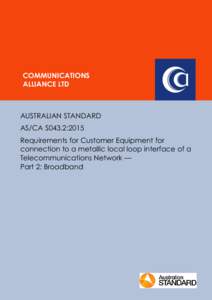 Technical communication / Technical standard / Australian Communications and Media Authority / Information / Standards / Communication / Documents