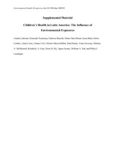 Supplemental Material | Children’s Health in Latin America: The Influence of Environmental Exposures