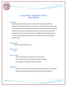         Lesson Plan: Conditions at Sea