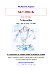 D3: Guidelines for scientific studies about glacial hazards