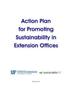 Action Plan for Promoting Sustainability in Extension Offices  February 2014