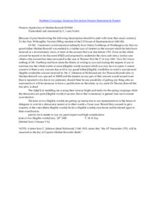 Southern Campaign American Revolution Pension Statements & Rosters Pension Application of Machen Boswell R19364 Transcribed and annotated by C. Leon Harris [Because of poor handwriting the following transcription should 