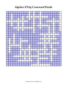 Algebra 2/Trig Crossword Puzzle[removed]