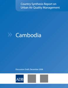 Cambodia  Country Synthesis Report on Urban Air Quality Management  Cambodia