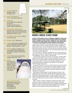 Tourism / Wind Creek State Park / New York state parks / Geography of the United States / Action / Knowledge / Foss State Park / Fort Cobb State Park / Camping / Procedural knowledge / Scoutcraft