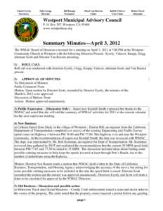 Westport /  Connecticut / Minutes / Board of directors / Motion