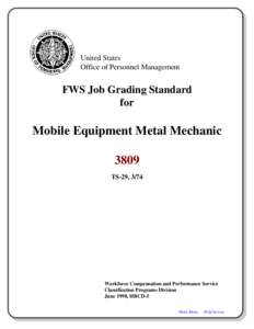 United States Office of Personnel Management FWS Job Grading Standard for