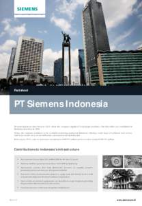 Economy of Germany / Pertamina / Technology / Siemens / Land transport