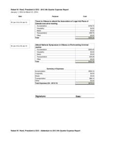 Robert W. Ward, President & CEO[removed]4th Quarter Expense Report