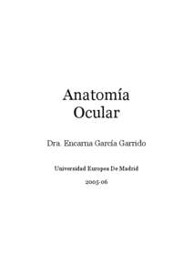 Anatomía Ocular Dra. Encarna García Garrido