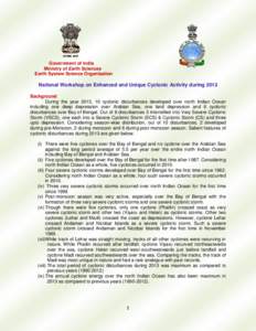 Government of India Ministry of Earth Sciences Earth System Science Organisation