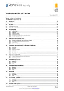 AS/NZS 4801 OHSAS[removed]OHS20309 SAI Global  USING CHEMICALS PROCEDURE