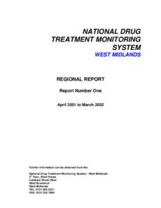 NATIONAL DRUG TREATMENT MONITORING SYSTEM WEST MIDLANDS  REGIONAL REPORT