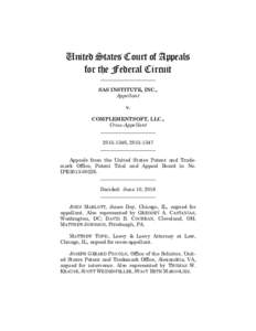 United States Court of Appeals for the Federal Circuit ______________________ SAS INSTITUTE, INC., Appellant