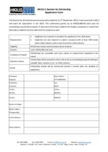 Application form of HKIUS Ir Damien Ku Scholarship v2