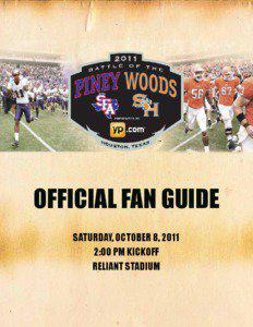 OFFICIAL FAN GUIDE SATURDAY, OCTOBER 8, 2011 2:00 PM KICKOFF