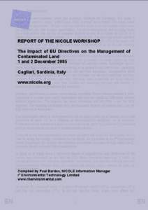 Earth / Soil contamination / Impact assessment / European Union / Waste / Environmental remediation / Contaminated land / Environmental impact assessment / Brownfield land / Environment / European Union directives / Pollution