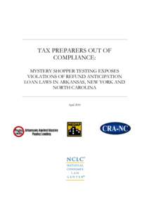 Tax Preparers Out of Compliance