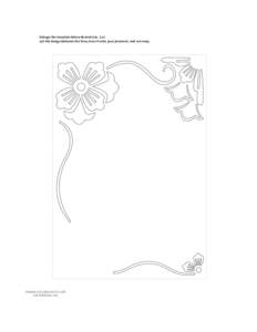 Enlarge the template below desired size. Cut out the design between the lines, trace it onto your placemat, and cut away. Permission granted to copy for personal use.